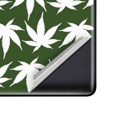 Marijuana Leaf White Pattern Pixel Skins